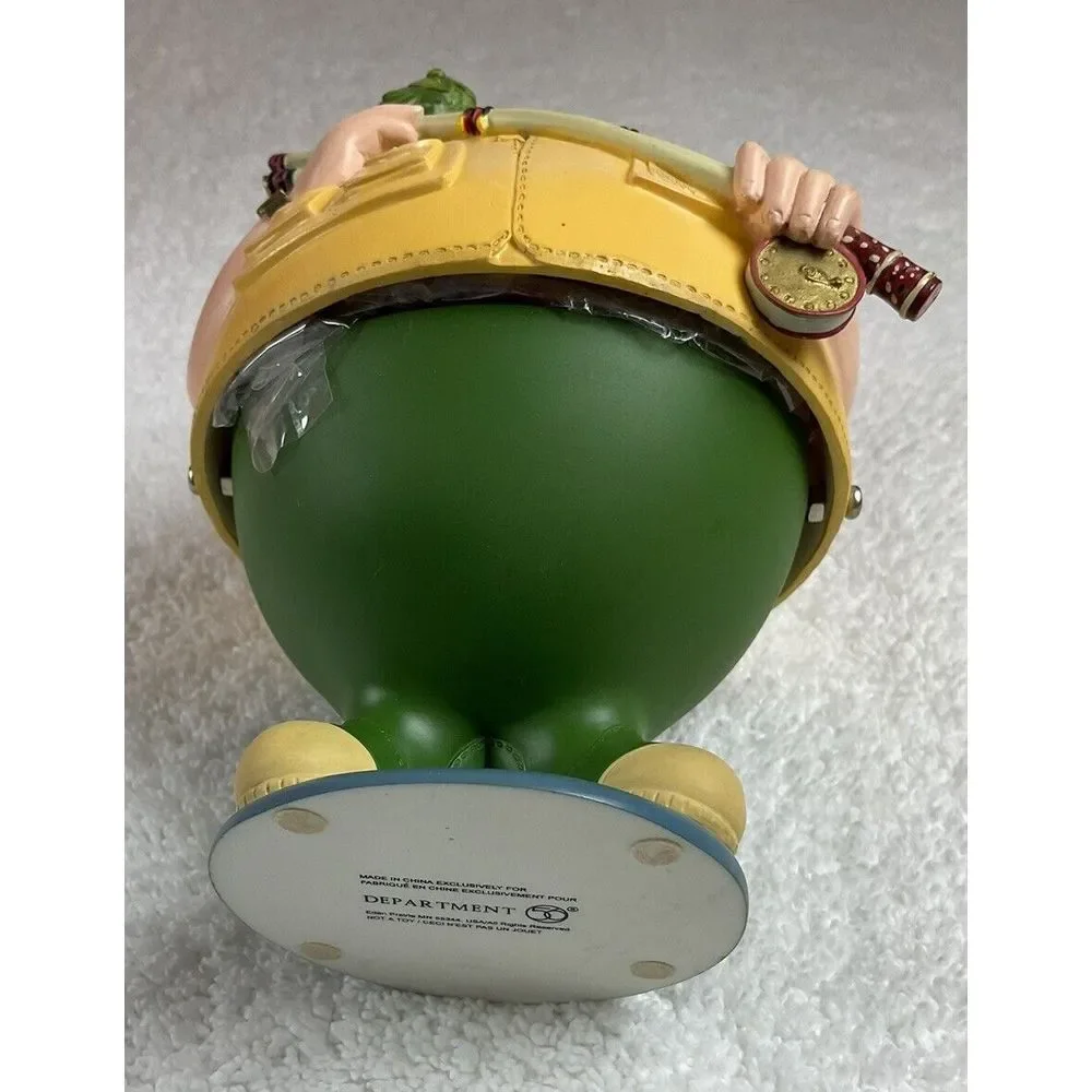 RARE Dept 56 Flip Tops Collection Fisherman w/Fish Candy Dish Trinket Box Hinged